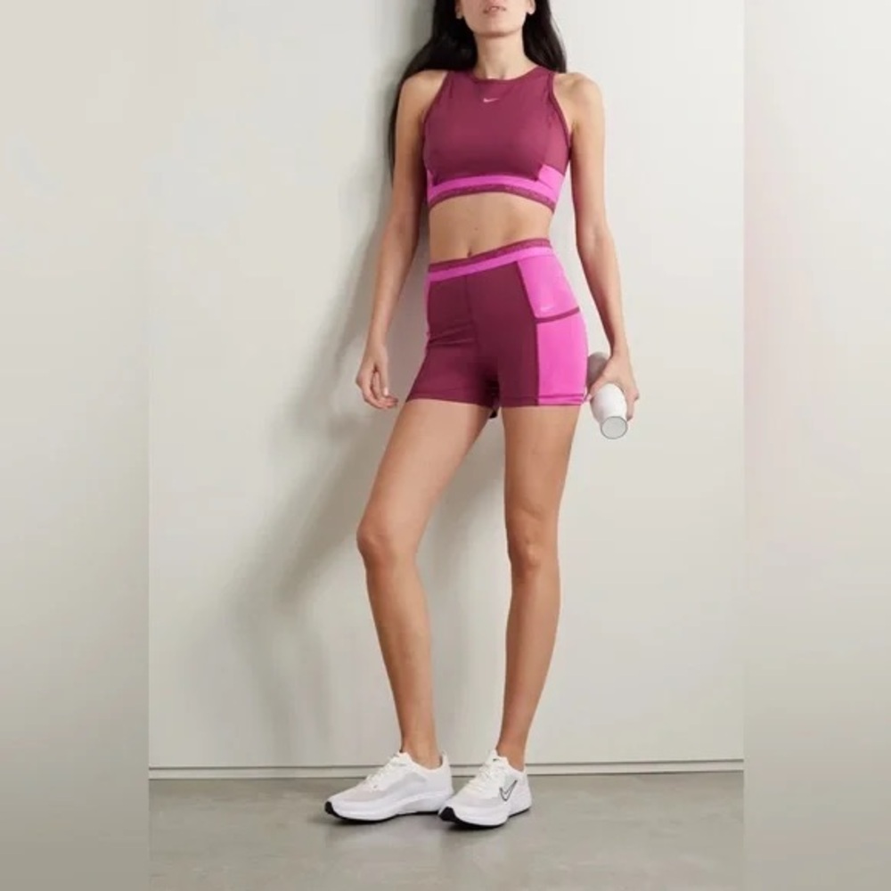 Nike Women's Berry and Pink Athletic Shorts